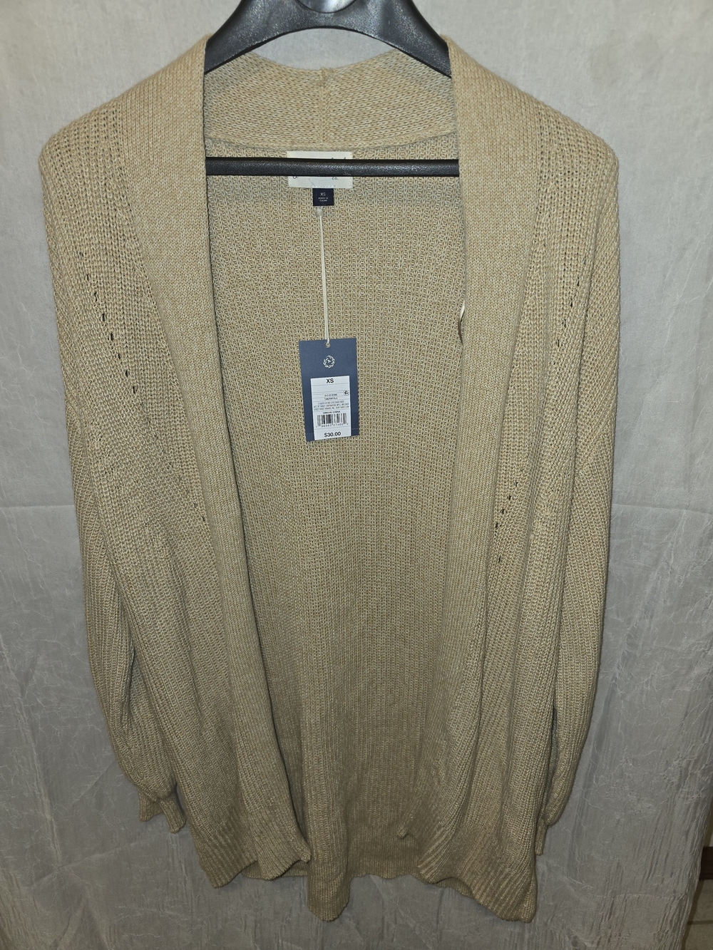 Universal Thread Open Front Knit Cardigan - Beige